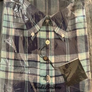 NWT Brooks Brothers Irish Linen Polo Button Down - Regent Fit